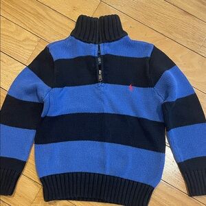 Ralph Lauren Zip-Up Sweater in Blue and Black